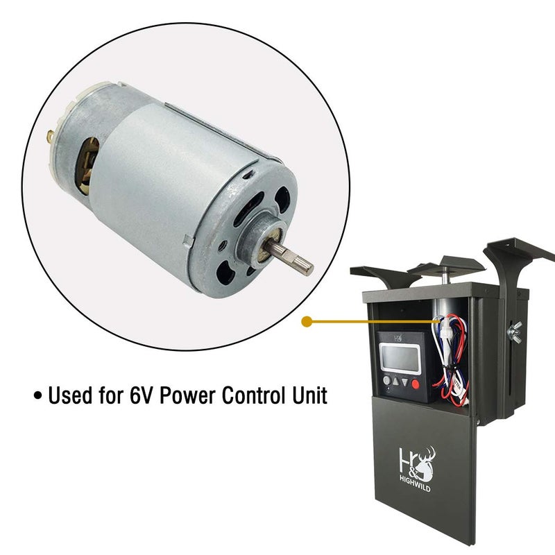 Highwild 6-Volt 1/8" Shaft Feeder Replacement Motor Multi-Set - 3 Pack - Image 4